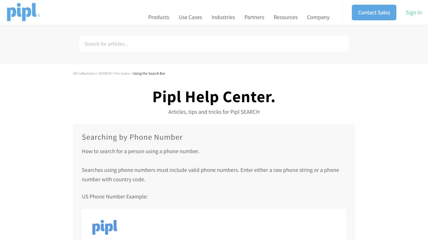 Searching by Phone Number - Pipl